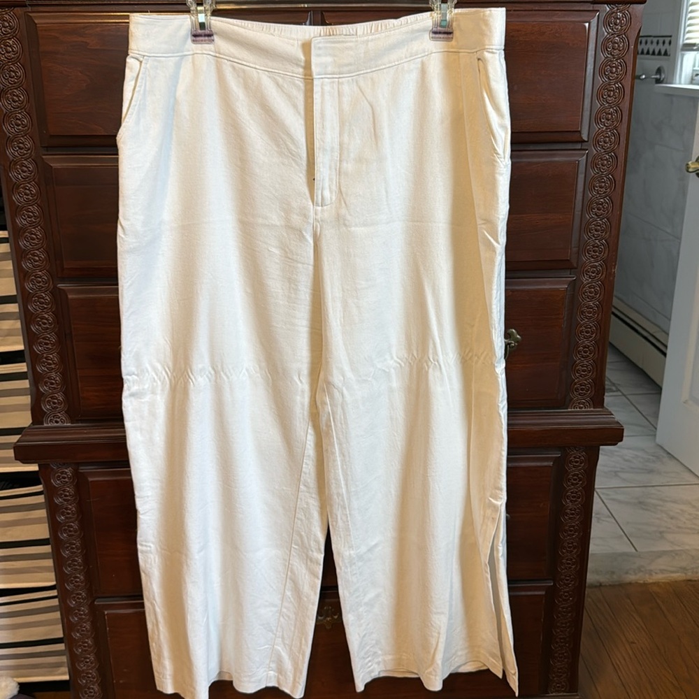 Abercrombie&Fitch XL white linen blend pants very good condition
